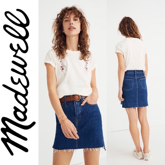 stretch denim jean skirt